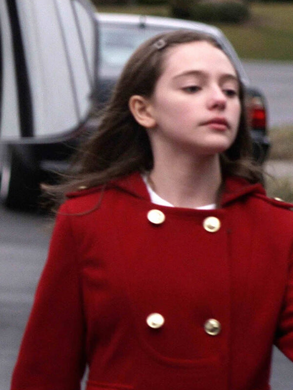 A Walk Among The Tombstones Lucia Red Wool Coat