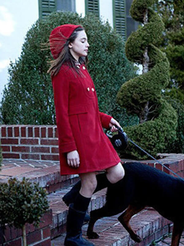 A Walk Among The Tombstones Lucia Red Wool Coat