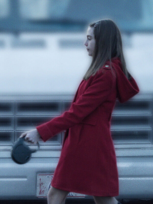 A Walk Among The Tombstones Lucia Red Wool Coat
