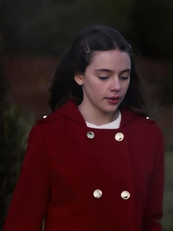 A Walk Among The Tombstones Lucia Red Wool Coat