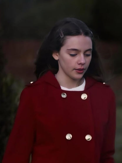 A Walk Among The Tombstones Lucia Red Wool Coat