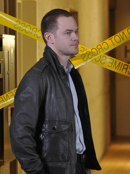 Aaron Ashmore Warehouse 13 Black Leather Jacket