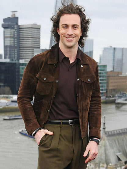 Aaron Taylor-Johnson Fuze 2026 Brown Suede Jacket