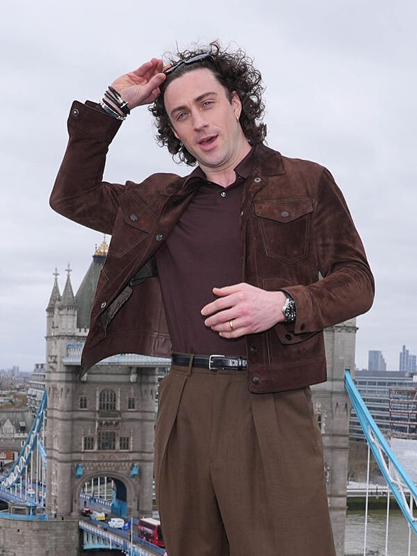 Aaron Taylor-Johnson Fuze 2026 Brown Suede Jacket