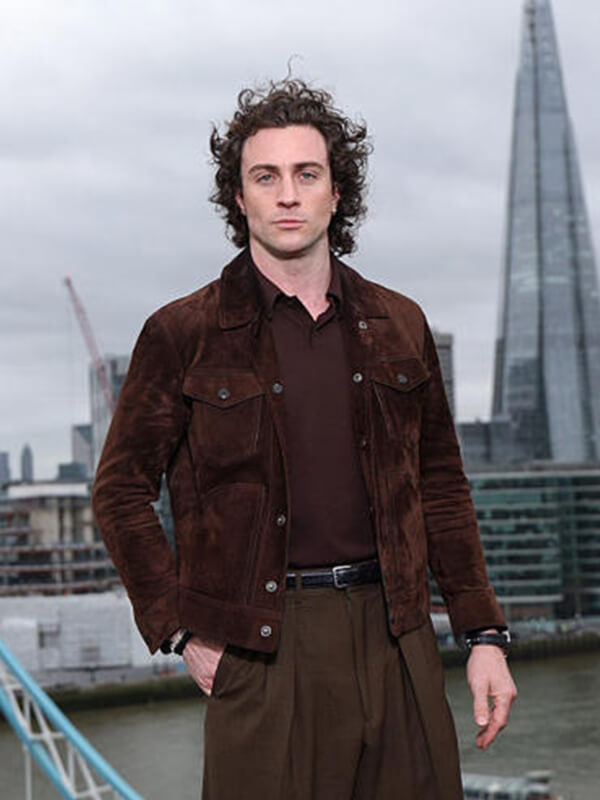 Aaron Taylor-Johnson Fuze 2026 Brown Suede Jacket