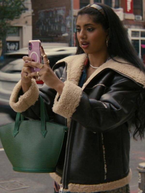 Abby Not Suitable for Work 2026 Black Leather Jacket