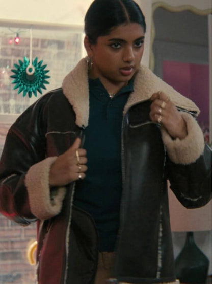 Abby Not Suitable for Work 2026 Black Leather Jacket
