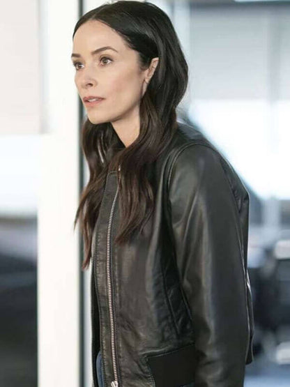 Abigail Spencer 9-1-1 S08 Black Leather Jacket