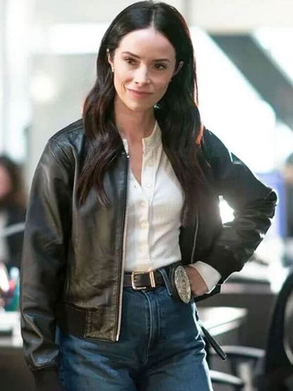 Abigail Spencer 9-1-1 S08 Black Leather Jacket