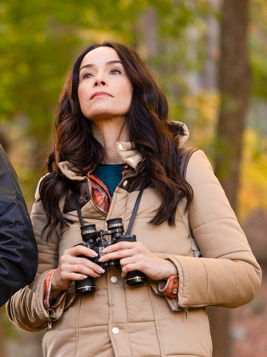 Abigail Spencer Best Medicine 2026 Beige Hooded Jacket