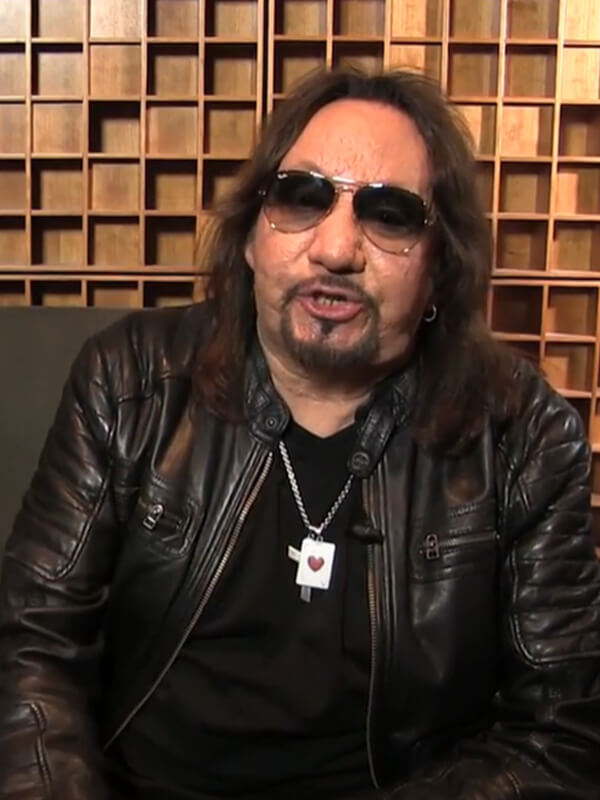 Ace Frehley Biker Black Leather Jacket