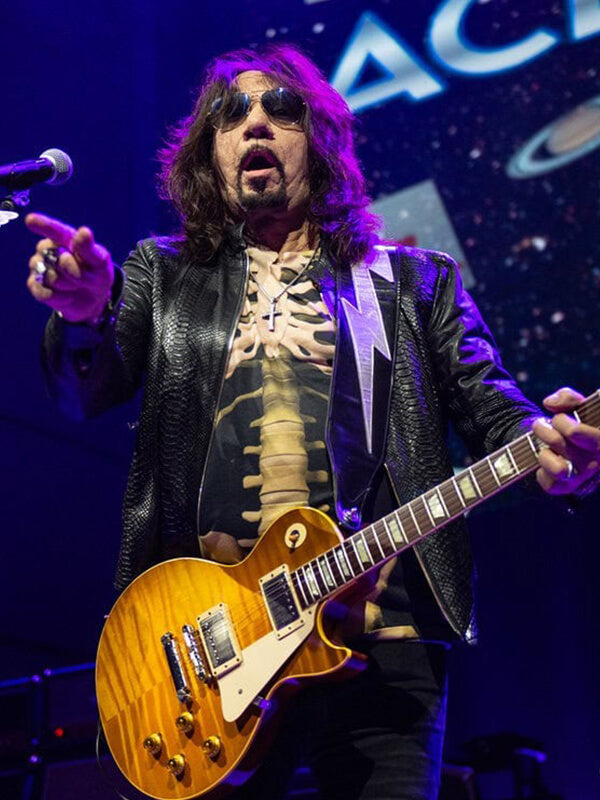 Ace Frehley Black Leather Jacket