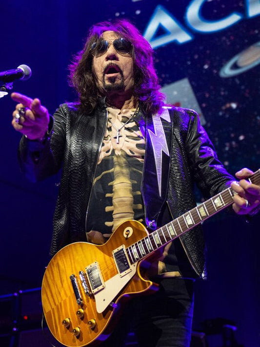 Ace Frehley Black Leather Jacket