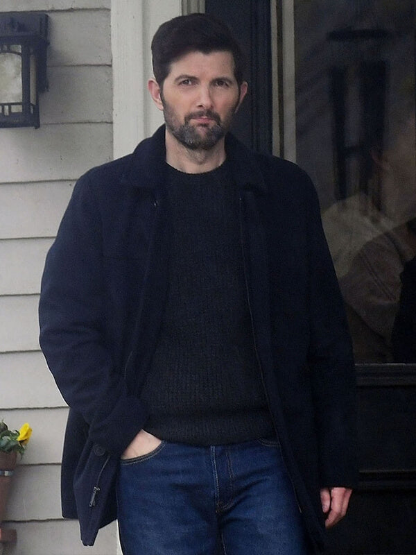 Adam Scott The Whisper Man 2026 Wool Coat