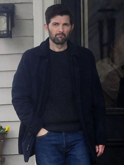 Adam Scott The Whisper Man 2026 Wool Coat