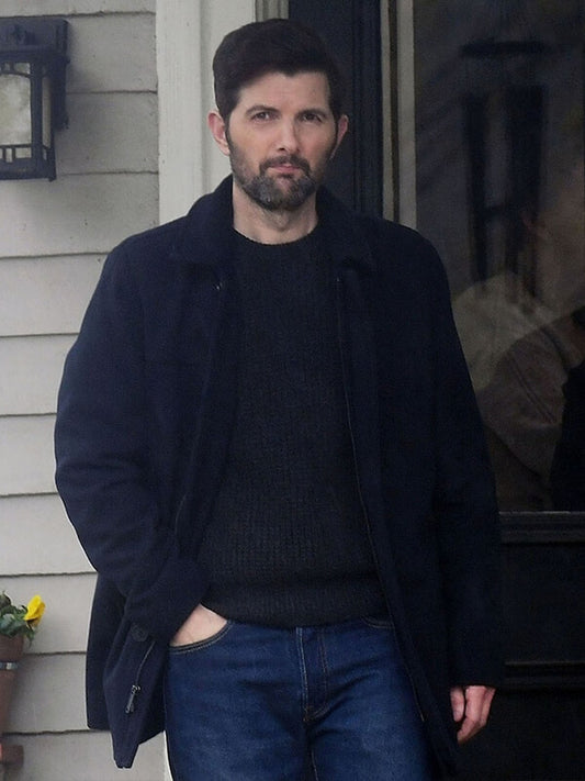 Adam Scott The Whisper Man 2026 Wool Coat