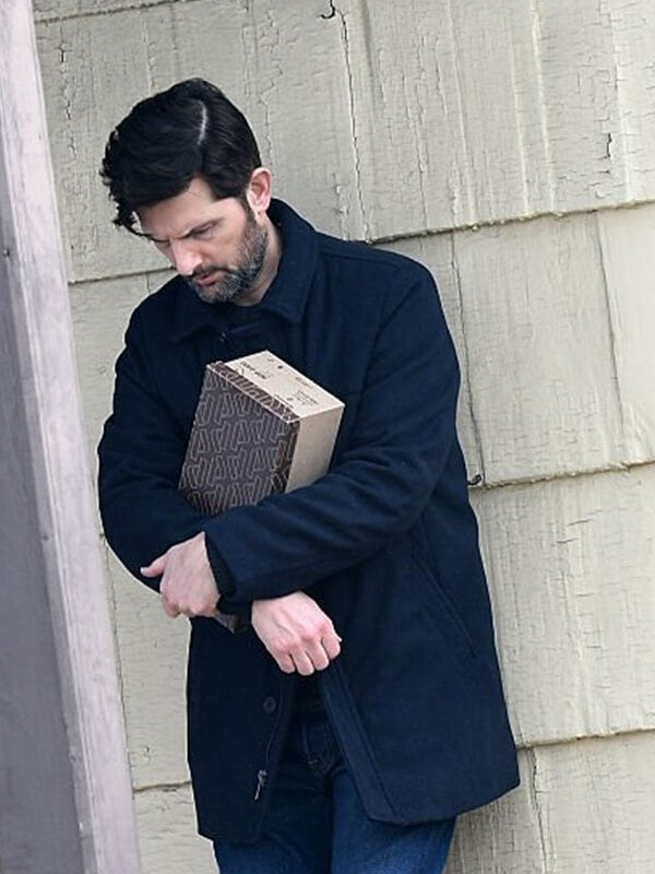 Adam Scott The Whisper Man 2026 Wool Coat