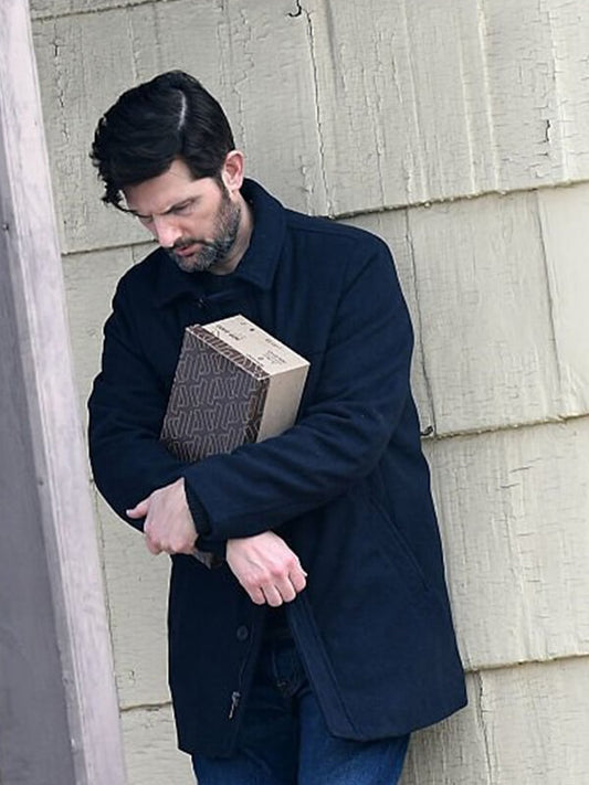 Adam Scott The Whisper Man 2026 Wool Coat