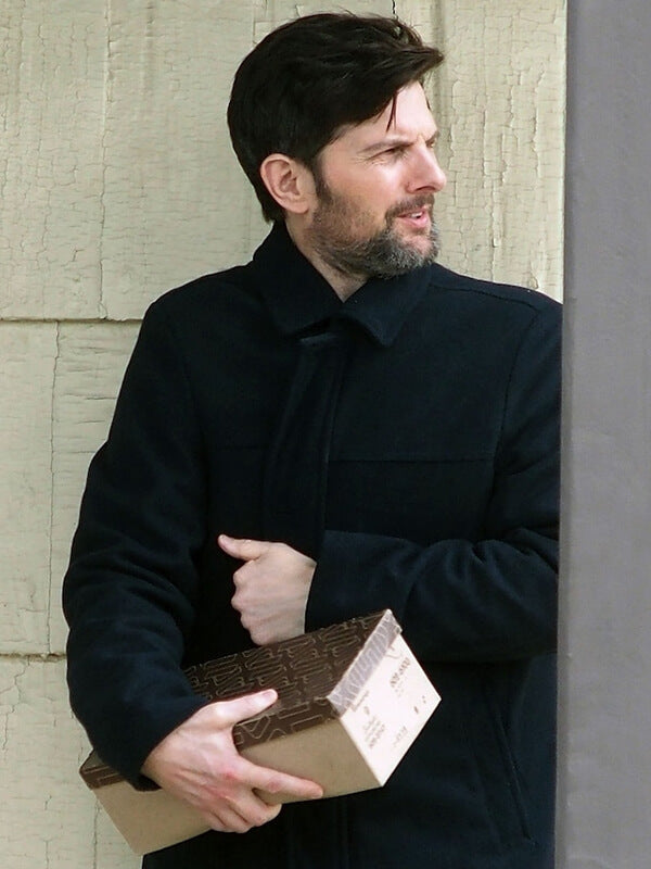 Adam Scott The Whisper Man 2026 Wool Coat