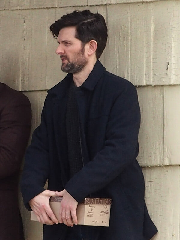 Adam Scott The Whisper Man 2026 Wool Coat