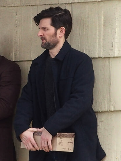Adam Scott The Whisper Man 2026 Wool Coat