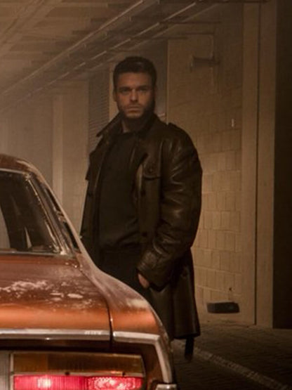 Agent Ross Electric Dreams Brown Leather Coat