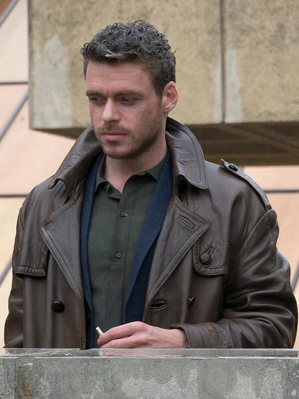 Agent Ross Electric Dreams Brown Leather Coat
