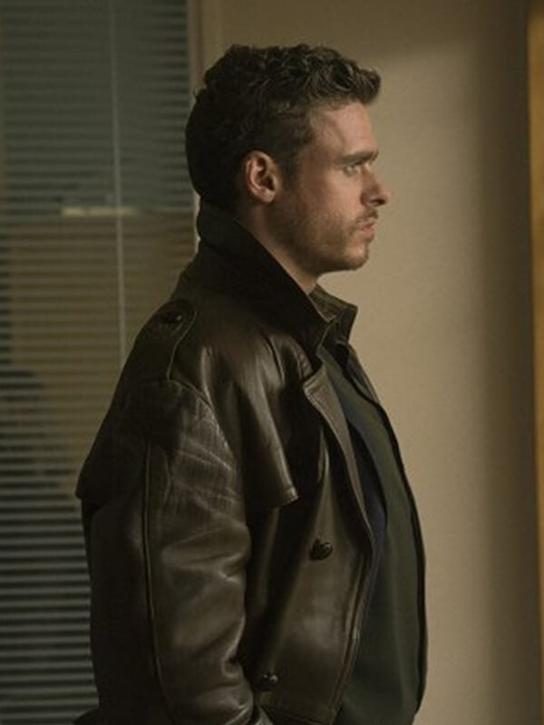 Agent Ross Electric Dreams Brown Leather Coat