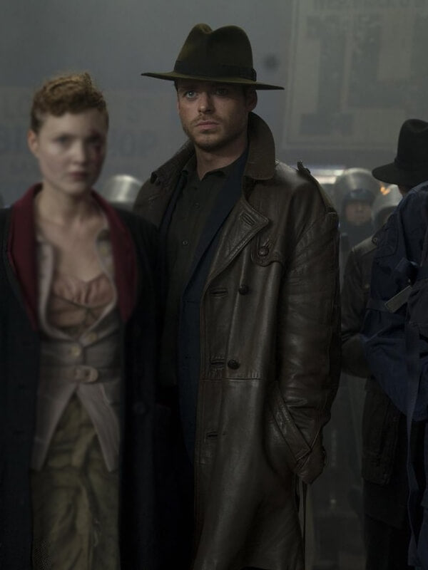 Agent Ross Electric Dreams Brown Leather Coat