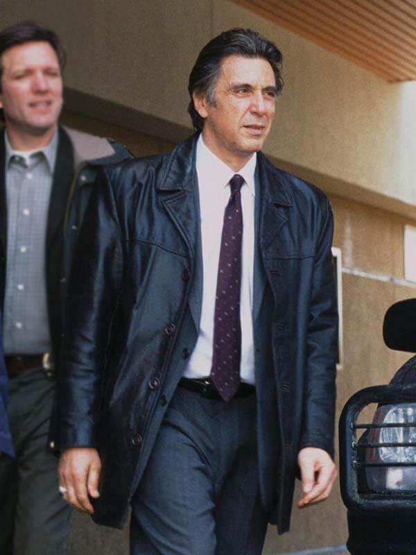 Al Pacino Insomnia 2002 Black Leather Coat