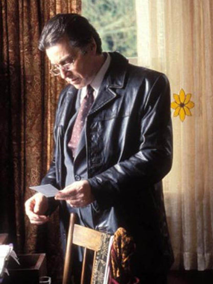 Al Pacino Insomnia 2002 Black Leather Coat