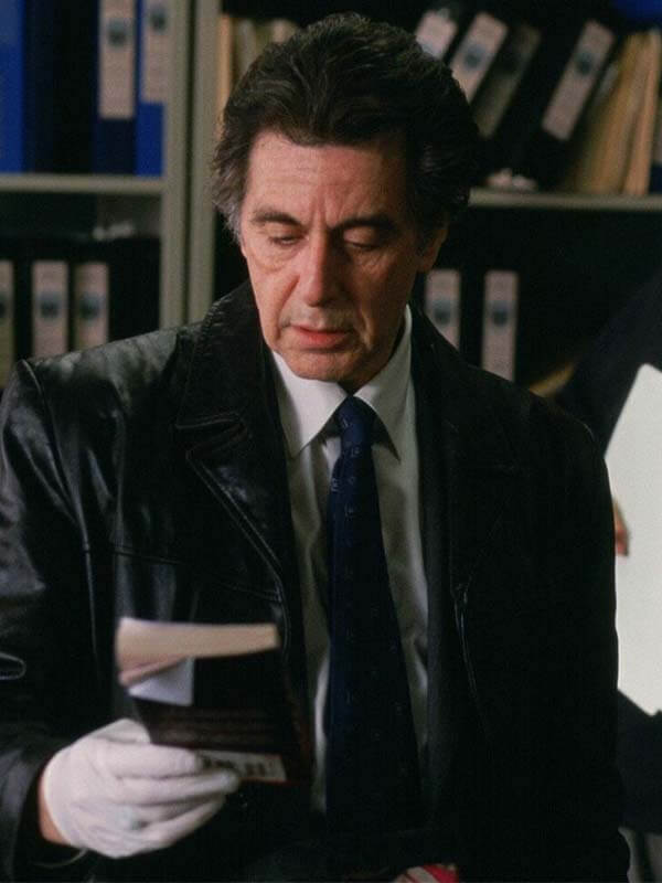 Al Pacino Insomnia 2002 Black Leather Coat