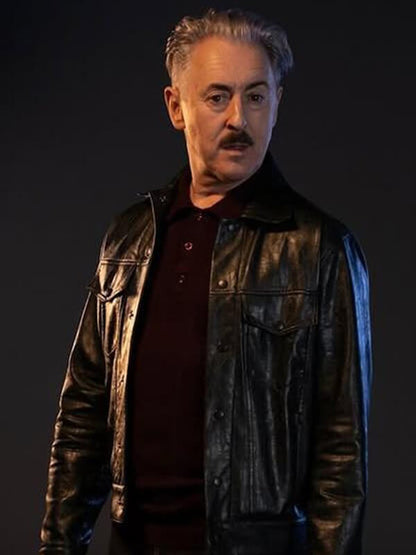 Alan Cumming Tip Toe 2026 Black Leather Jacket