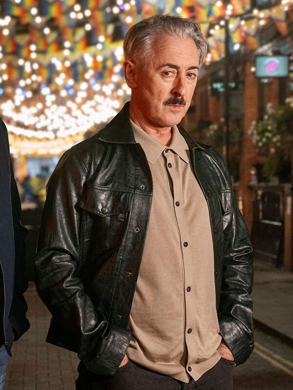 Alan Cumming Tip Toe 2026 Black Leather Jacket