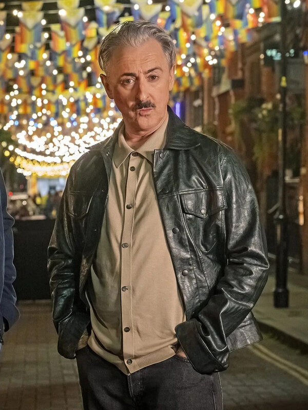 Alan Cumming Tip Toe 2026 Black Leather Jacket