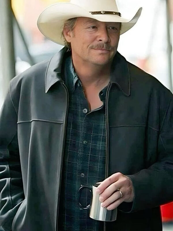 Alan Jackson Black Leather Jacket