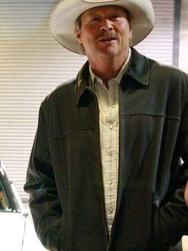 Alan Jackson Black Leather Jacket