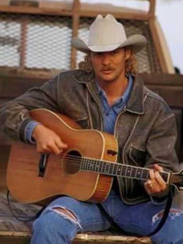 Alan Jackson Brown Leather Jacket