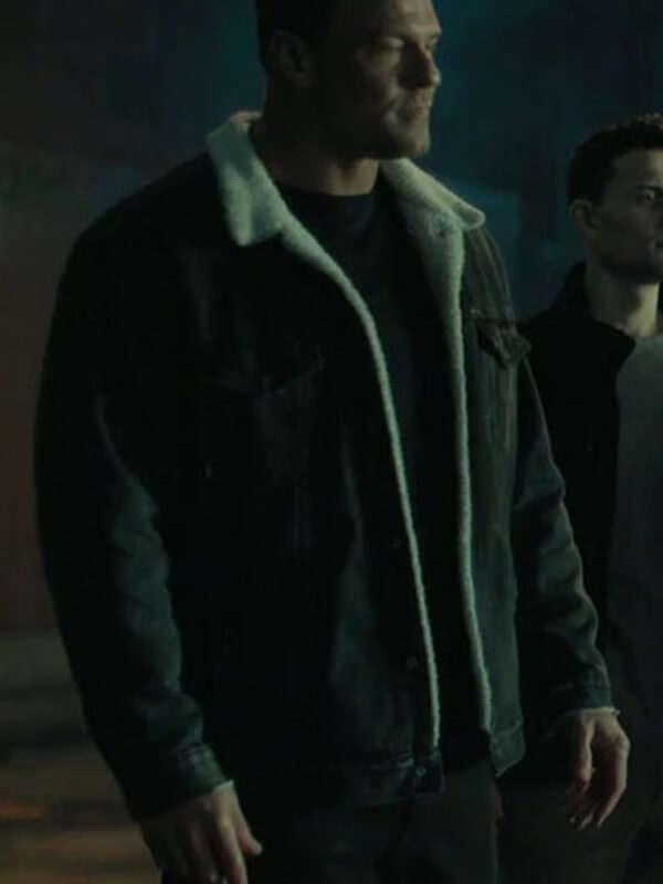 Alan Ritchson Reacher S04 Denim Shearling Jacket