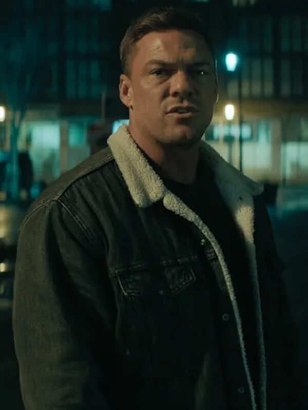 Alan Ritchson Reacher S04 Denim Shearling Jacket