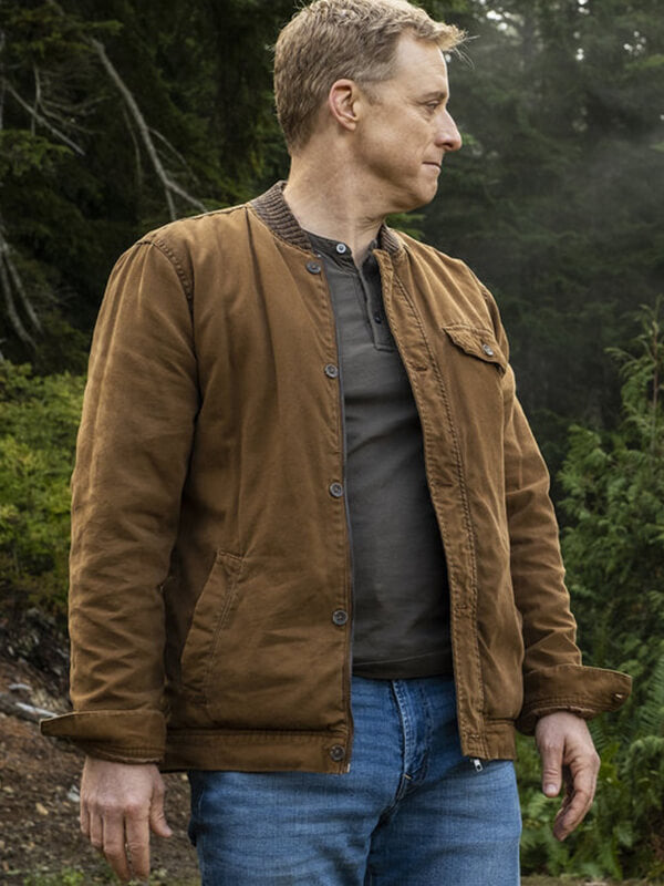 Alan Tudyk Resident Alien S02 Brown Cotton Jacket