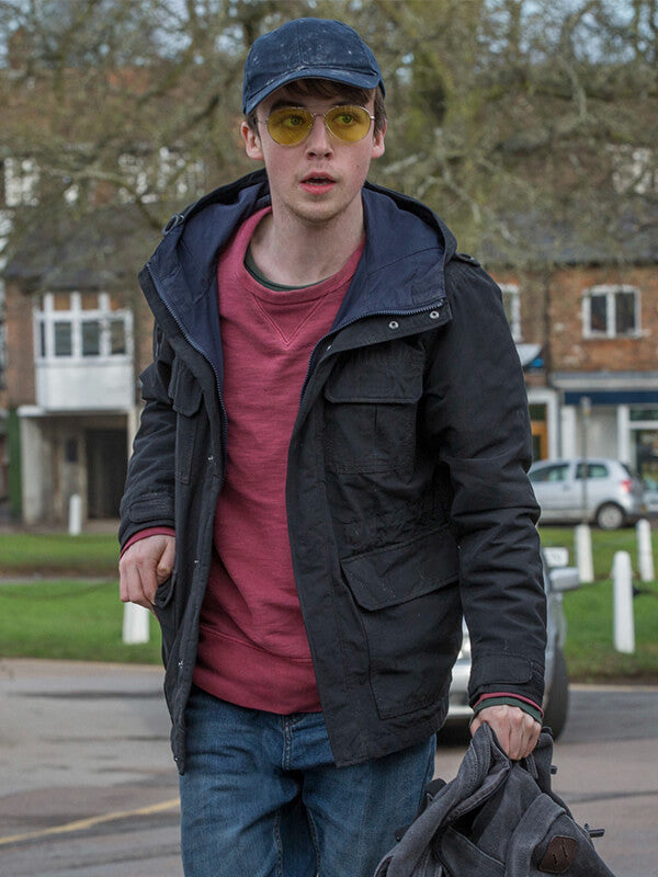 Alex Lawther Black Mirror S03 Black Cotton Jacket