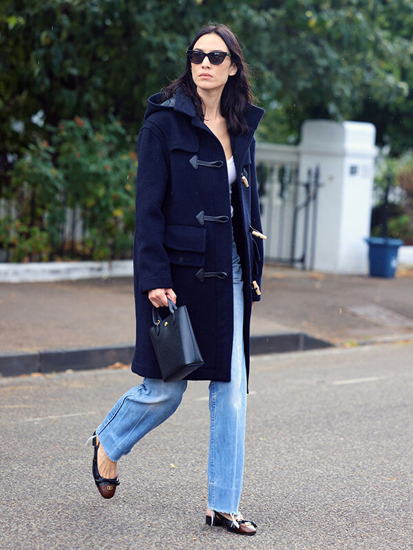 Alexa Chung Blue Wool Duffle Coat