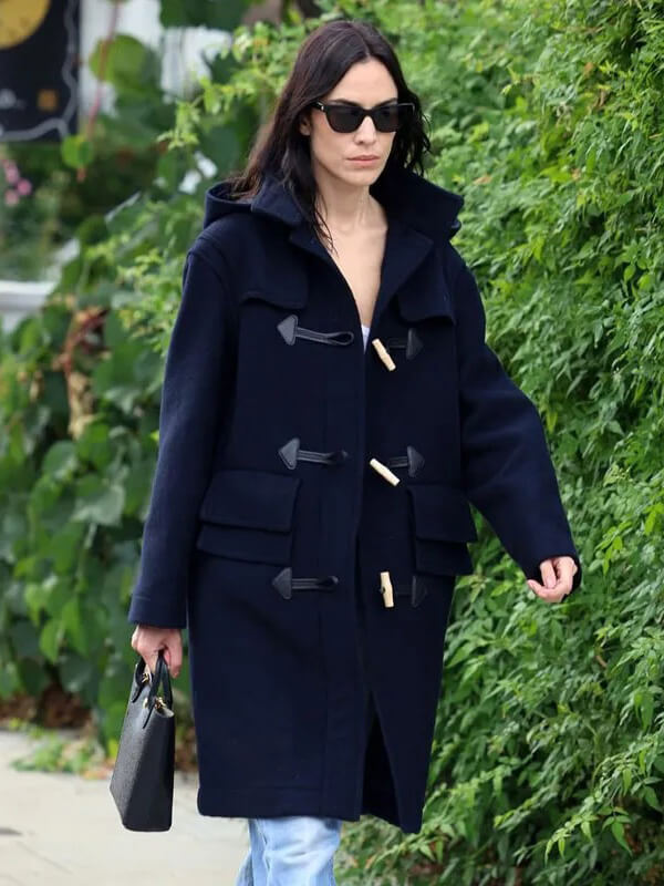 Alexa Chung Blue Wool Duffle Coat