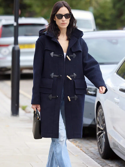 Alexa Chung Blue Wool Duffle Coat
