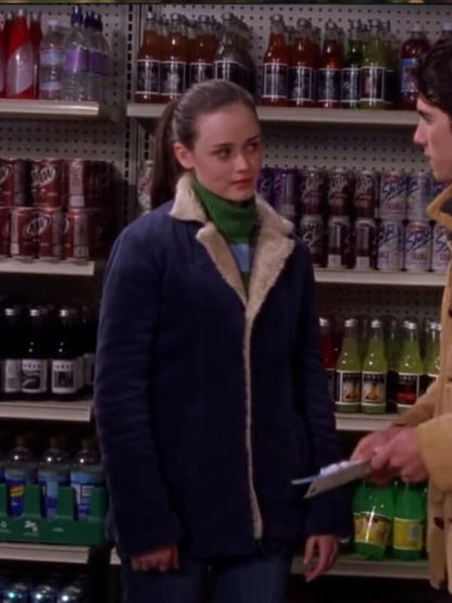 Rory Gilmore Gilmore Girls Blue Shearling Jacket