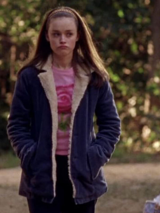 Rory Gilmore Gilmore Girls Blue Shearling Jacket
