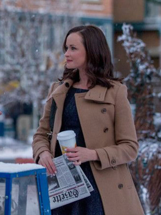 Alexis Bledel Gilmore Girls Rory Gilmore Brown Wool Coat