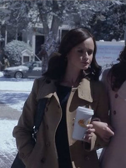 Alexis Bledel Gilmore Girls Rory Gilmore Brown Wool Coat