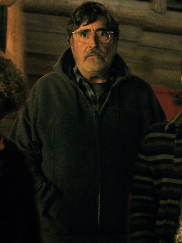 Alfred Molina The Boroughs 2026 Black Hooded Jacket